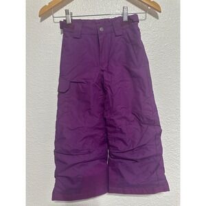 Columbia Girls XXS (4/5) Purple Snow Pants Omni-Tech Outgrown Ski Winter